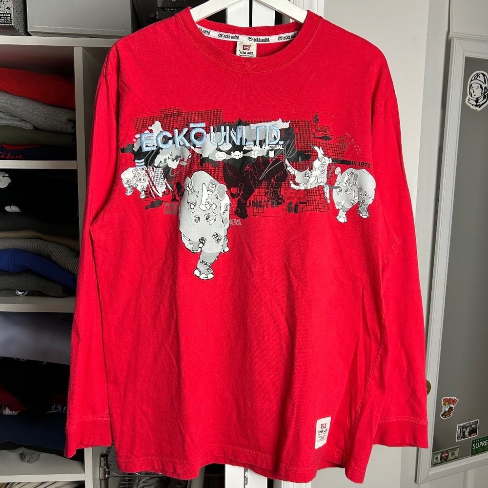 vintage ecko unltd men’s large long sleeve tee